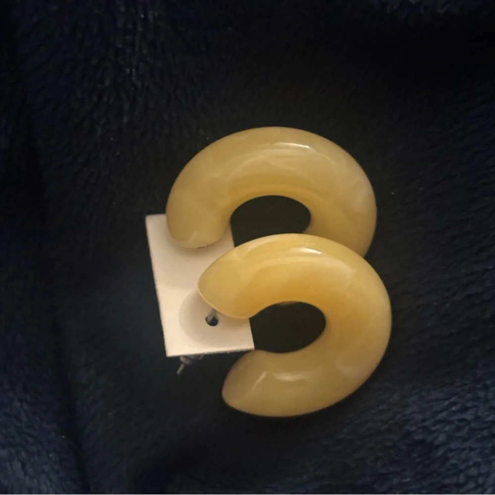 Yellow Hoop Earrings